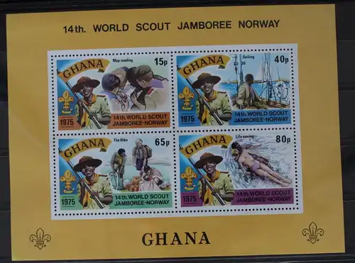 Ghana Block 62 mit 617-620 postfrisch Pfadfinder #WX661