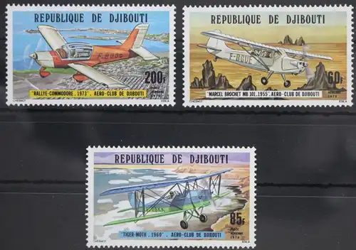 Dschibuti 209-211 postfrisch Flugzeuge #WW012