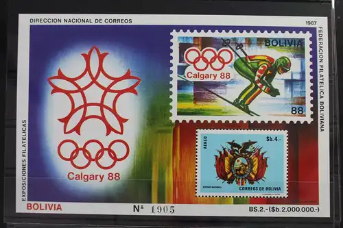 Bolivien Block 165 mit 843 postfrisch Olympische Spiele #WW532