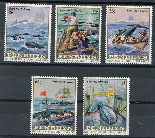 Penrhyn 310-314 postfrisch Wale #1D289