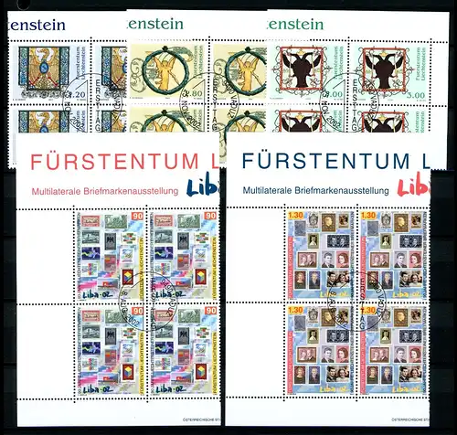 Liechtenstein Jahrgang 2002 1283-1309 gestempelt 4er Blöcke #GG1736