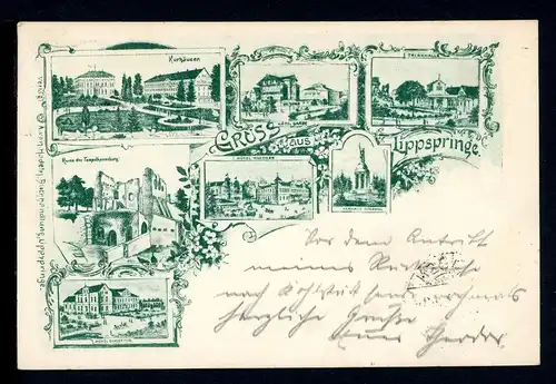 AK Lippspringe-Kreis Paderborn Hotel Wegener, Schlepper, Garbe 1898 #HC397