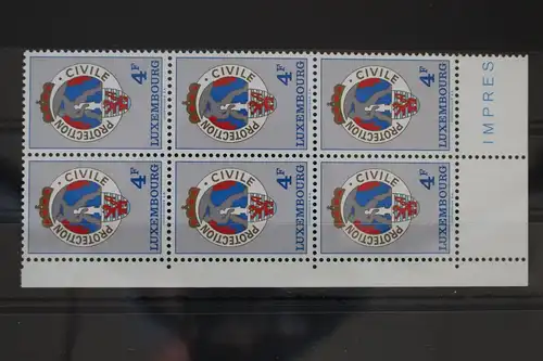 Luxemburg 910 postfrisch Sechserblock #WV345