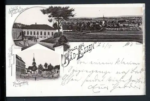 AK Bad Essen - LK Osnabrück Soolbad, Villa Rückmers, Kirchenplatz 1897 #HC482