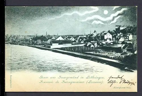 AK Saargemünd -Deutsches Kaiserreich Totalansicht 1907 #HC131