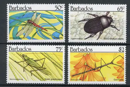 Barbados 759-62 postfrisch Insekten #HC420