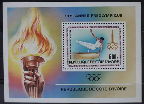 Elfenbeinküste Block 15 mit 619 postfrisch Olympische Spiele #WW641