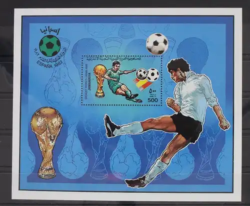 Libyen Block 61A mit 994 postfrisch Fußball - Weltmeisterschaft #WW398