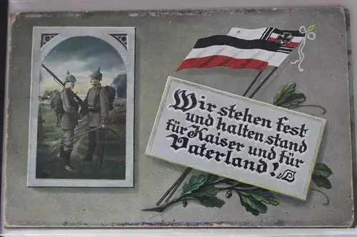 AK Deutschland Wir stehen fest u. halten stand für Kaiser ... #PL128