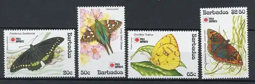 Barbados 782-85 postfrisch Schmetterlinge #HC423