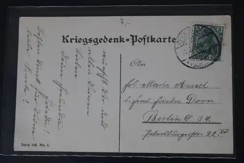 AK Deutschland Kriegsgedenkpostkarte 1915 #PL149