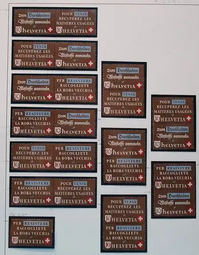 Schweiz Zusammendrucke WZd 1-14 + SZd 1-11 postfrisch #BW8516