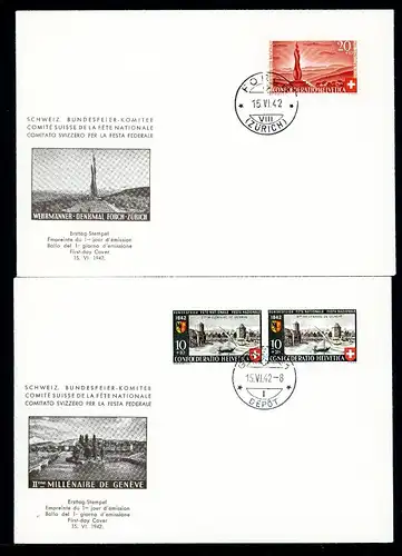 Schweiz 408-409 Ersttagesbrief/FDC #HC354