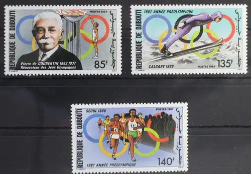 Dschibuti 495-497 postfrisch Olympische Spiele #WW324