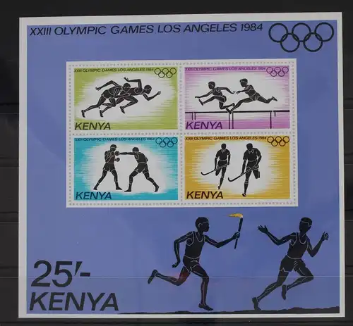 Kenia Block 23 mit 292-295 postfrisch Olympische Spiele #WW397