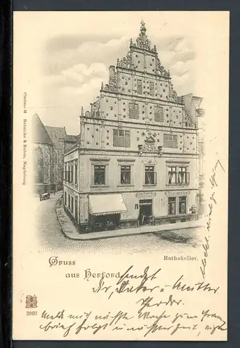 AK Herford Rathskeller 1900 #HE512