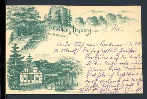 AK Pr. Oldendorf - Kreis Minden-Lübbecke Forsthaus Limberg 1897 #HE518