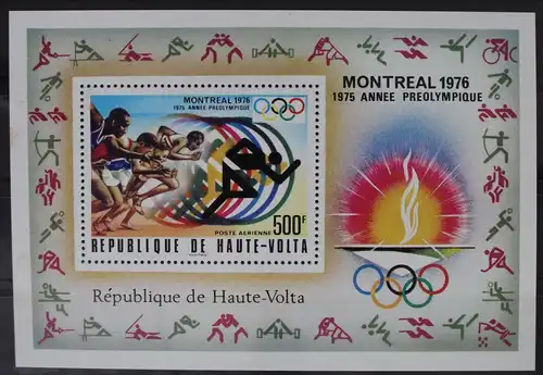 Obervolta Block 40 mit 616 postfrisch Olympische Spiele #WW605
