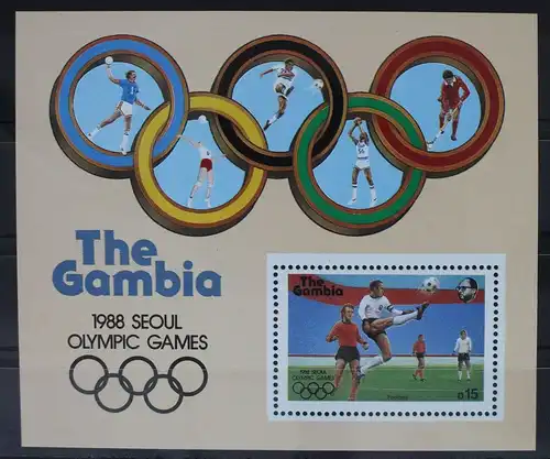 Gambia Block 38 mit 710 postfrisch Olympische Spiele #WW598