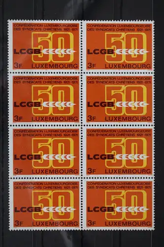 Luxemburg 827 postfrisch als Achterblock #WV263