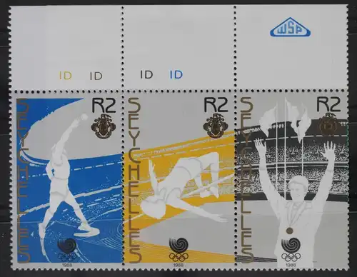 Seychellen 666-670 postfrisch Fünferstreifen, Olympische Spiele #WW684