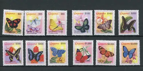 Guyana 7578-89 postfrisch Schmetterling #Schm1097