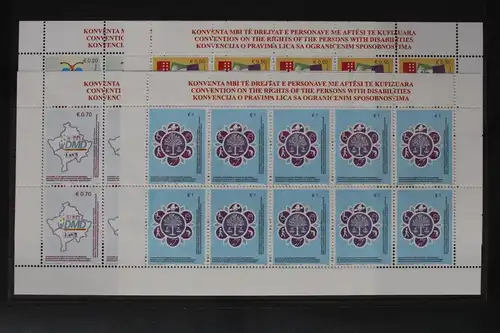 Kosovo 64-67 postfrisch 4 Kleinbögen, Menschen mit Handicap #WW787