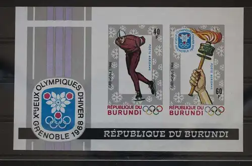 Burundi Block 26B mit 393-394 postfrisch #WZ191