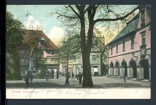 AK Soest Rathaus 1904 #HE557