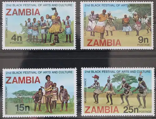 Sambia 176-179 postfrisch #WZ600