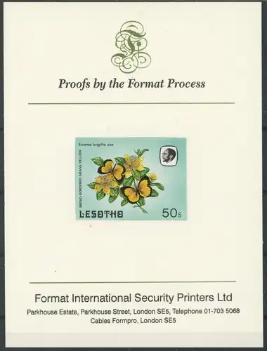 Lesotho Prüfmarke 453 postfrisch Schmetterling #Schm1016