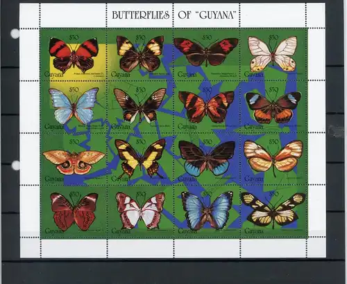 Guyana ZD Bogen 4731-4746 postfrisch Schmetterling #Schm5117