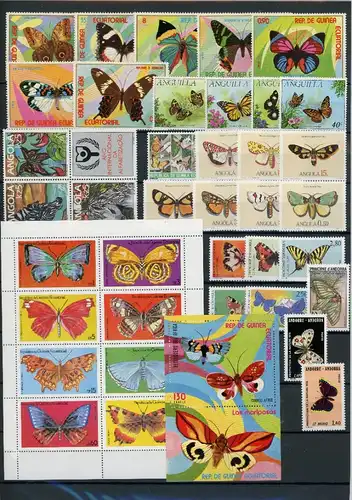 LOT "SCHMETTERLINGE" Marken/Blöcke postfrisch #Schm5079