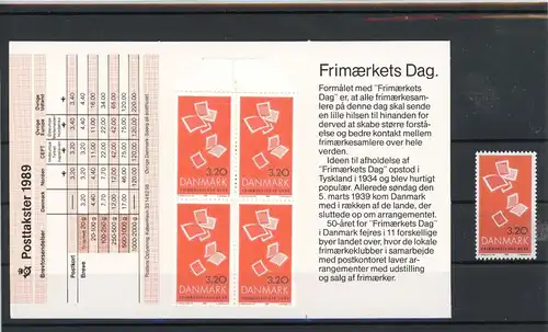 Dänemark M-Heft 960 postfrisch Tag der Briefmarke #Schm936