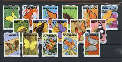 Dominica 1452-1467 postfrisch Schmetterling #Schm954