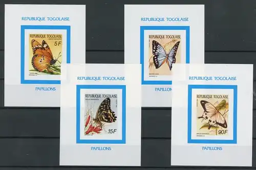 Togo Einzelblöcke 2162-2165 postfrisch Schmetterling #Schm999