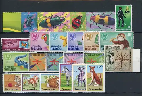 LOT "TIERE/INSEKTEN" Marken postfrisch #Schm5102