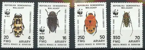 Madagaskar 1157-1160 postfrisch Käfer #Schm1047
