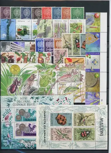 LOT "INSEKTEN" Marken/Blöcke postfrisch #Schm5091