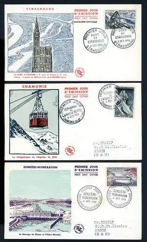 Frankreich 1106-1108 Straßbourg Hafen Ersttagesbrief/FDC #1B595