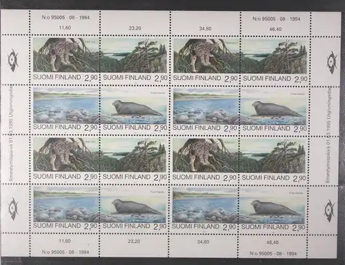 Finnland 1291-1294 postfrisch als Kleinbogen #FA557