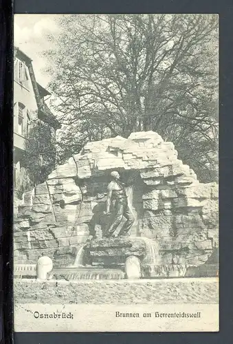 AK Osnabrück Brunnen am Herrenteichswall 1908 #HE554
