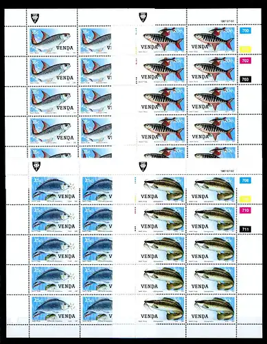 Venda Kleinbögen 159-162 postfrisch Fische #HE576