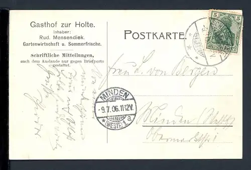 AK Schloss Holte - Kreis Gütersloh Ansicht Schloss 1906 #HE568