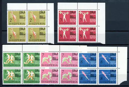 Albanien 4er Blöcke 763-767 postfrisch Sport #1B630