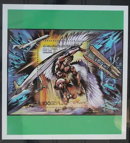 Libyen Block 37B mit 688 postfrisch Flugzeuge Luftfahrt #WX411