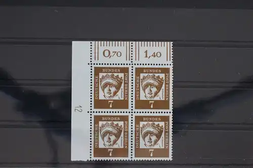 Berlin 200 DZ postfrisch Druckerzeichen Eckrandviererblock ungefaltet #FB268