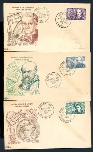 Frankreich 926-928 Persönlichkeiten Ersttagesbrief/FDC #1B589