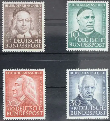 BRD Bund 173-176 postfrisch Wohlfahrt Helfer der Menschheit IV #WN693