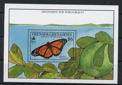 Grenada/ Grenadinen Block 188 postfrisch Schmetterling #HB140